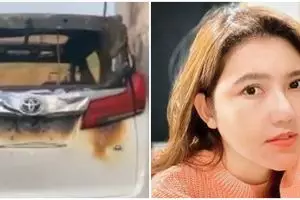 Kronologi mobil mewah Via Vallen terbakar, pelaku siram bensin