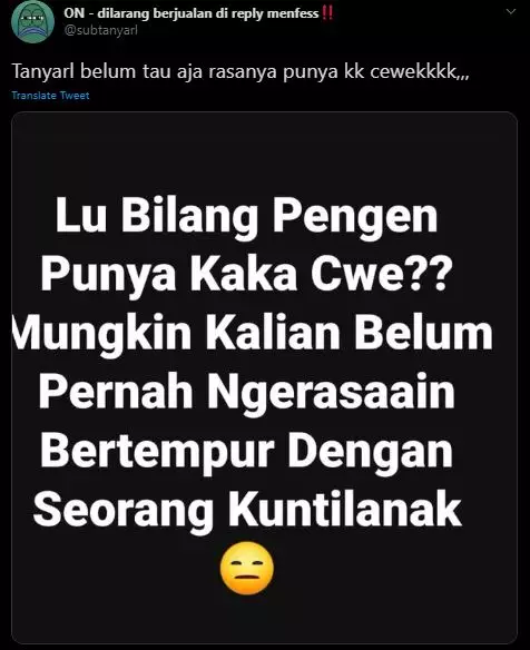 rasanya punya kakak cewek twitter rasanya punya kakak cewek twitter