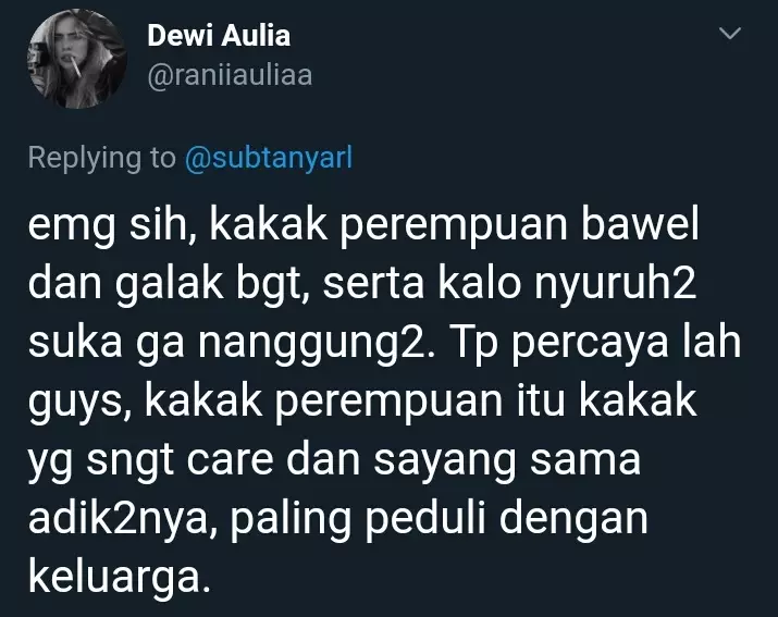 rasanya punya kakak cewek twitter rasanya punya kakak cewek twitter