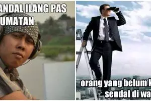10 Meme realita kehilangan sandal ini bikin ketawa kesal