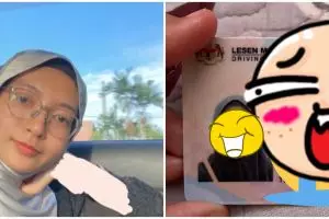 Viral cewek lupa lepas masker saat foto SIM, hasilnya kocak
