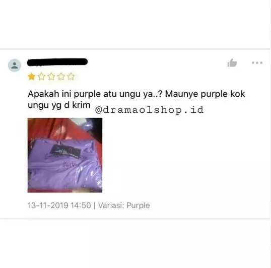 Review pembeli kasih bintang satu Instagram Review pembeli kasih bintang satu Instagram
