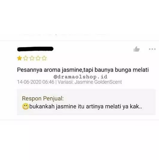 Review pembeli kasih bintang satu Instagram Review pembeli kasih bintang satu Instagram