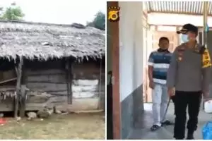 Cerita haru gubuk reyot buruh tani disulap jadi layak huni oleh polisi
