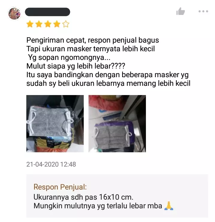 potret beli masker di olshop berbagai sumber