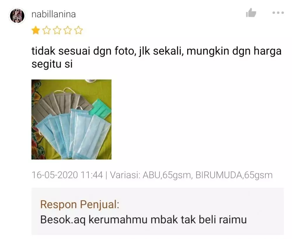 potret beli masker di olshop berbagai sumber