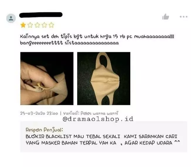 potret beli masker di olshop berbagai sumber