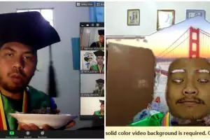 10 Momen lucu saat wisuda online ini bikin ngakak