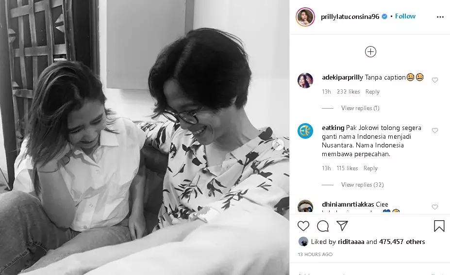 Foto Prilly Latuconsina dan Dikta Berbagai sumber Foto Prilly Latuconsina dan Dikta Berbagai sumber