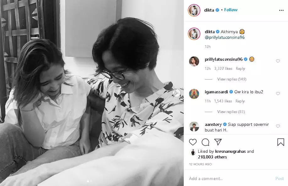 Foto Prilly Latuconsina dan Dikta Berbagai sumber Foto Prilly Latuconsina dan Dikta Berbagai sumber