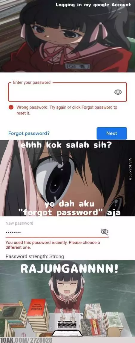 Meme lupa password media sosial 1cak.com