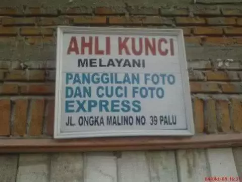 tulisan di tukang cetak foto berbagai sumber