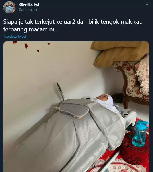 ibu terbujur kaku Twitter