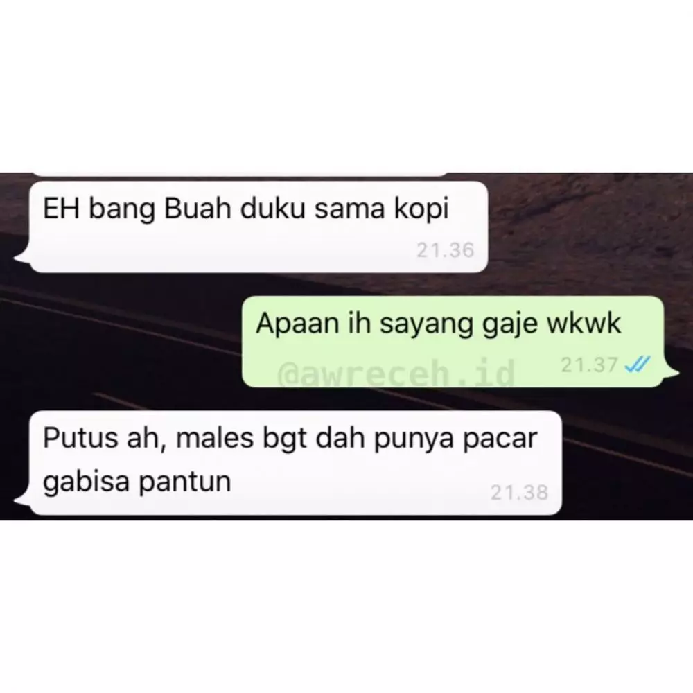 chat lucu pasangan minta putus © 2020 instagram.com