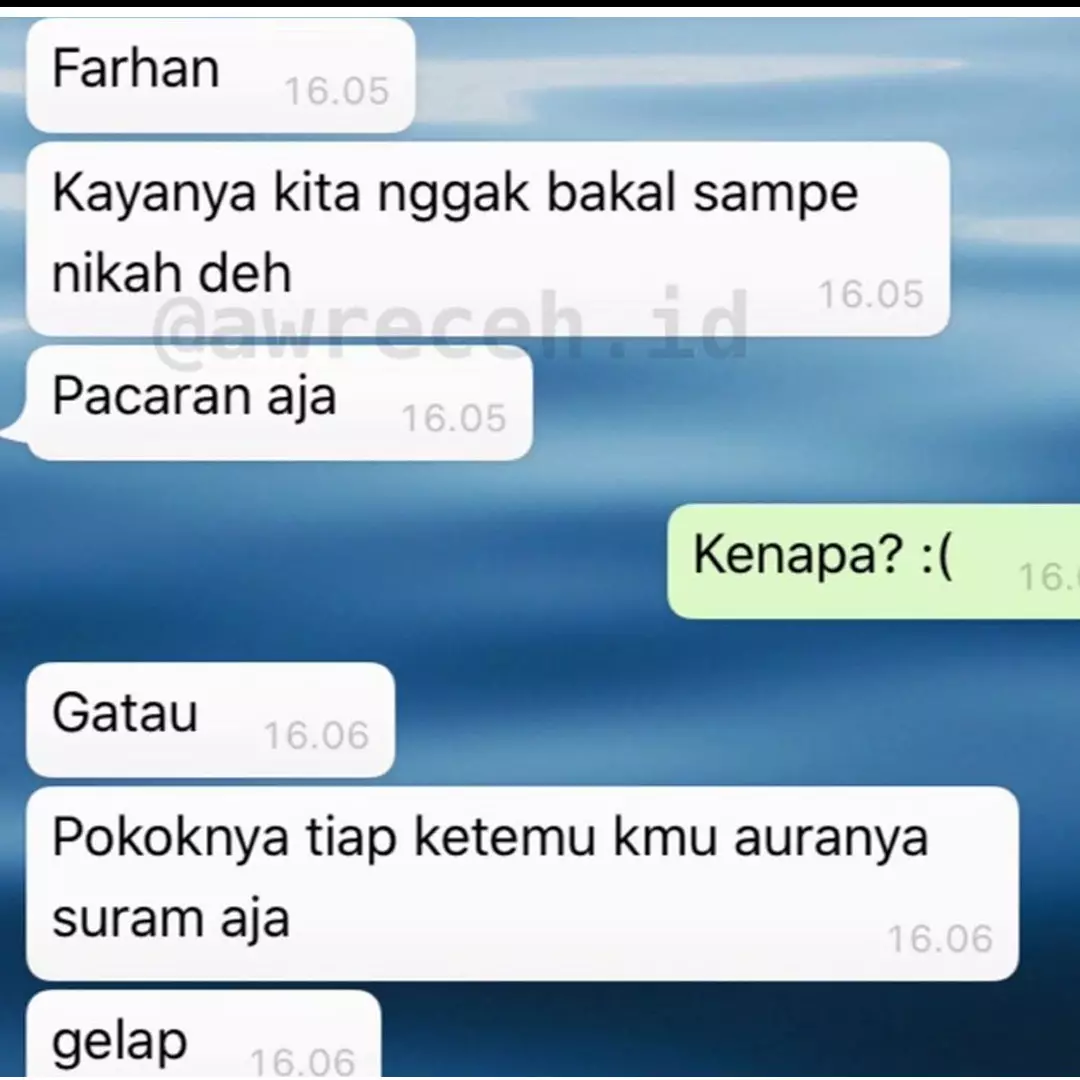 10 Chat lucu pasangan minta putus ini bikin senyum getir