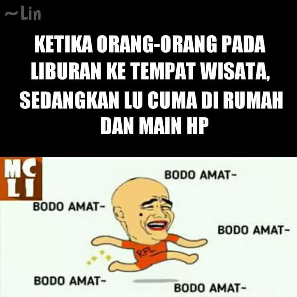 Meme bosan liburan Berbagai sumber
