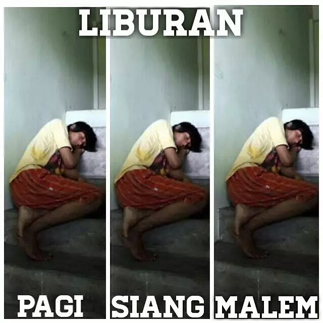 Meme bosan liburan Berbagai sumber