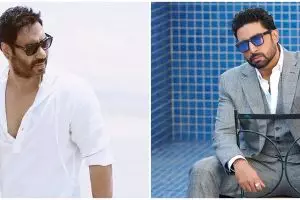 8 Foto kedekatan Ajay Devgn & Abhishek Bachchan, bak saudara kandung