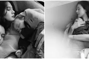 7 Gaya pemotretan Baim Wong dan keluarga, momennya penuh kehangatan