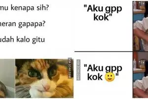 10 Meme lucu ketika marahan sama pacar, mau senyum tapi gengsi