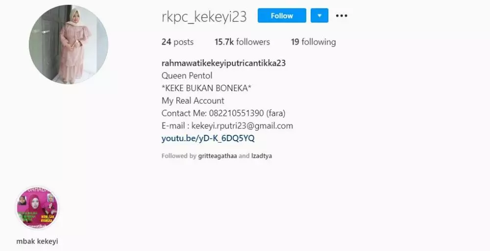 Kisah pilu Kekeyi melamar kerja  Instagram & YouTube