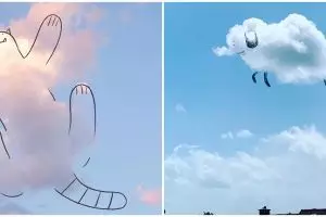 10 Gambar 'di atas' awan ini bukti kreatifnya imajinasi netizen