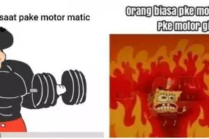 10 Meme lucu pengendara motor matic ini lucunya bikin ketawa ngegas