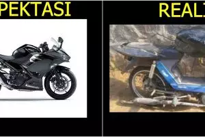 8 Potret ekspektasi dan realita bentuk motor ini bikin ketawa jahat