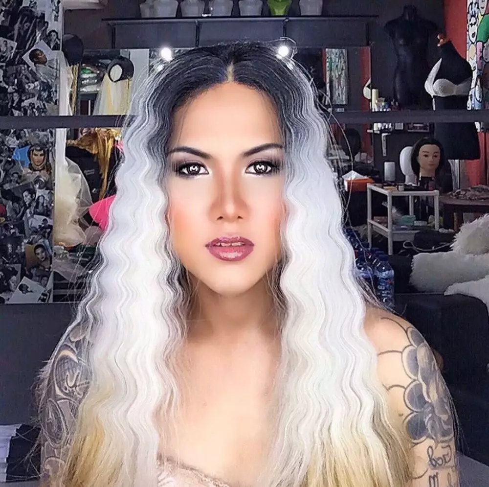 Potret Evelyn rambut panjang Instagram/@evelinnadaanjani