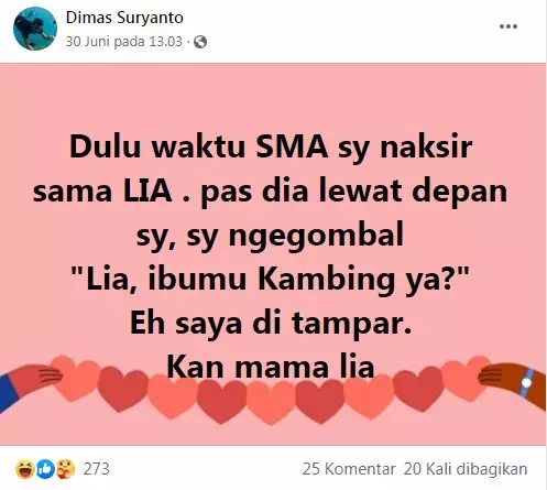 status FB lucu bapak ngomongin cinta © 2020 instagram.com