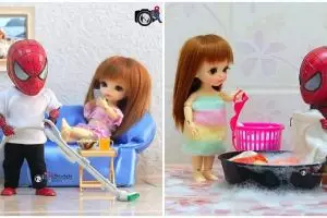 Begini jadinya kalau Spider-Man jadi bapak rumah tangga, kocak