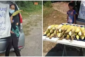 Ditinggal suami, ibu hamil ini hidupi 6 anak dengan jual jagung
