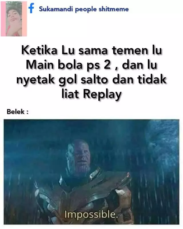 Meme main sepakbola PS Berbagai sumber