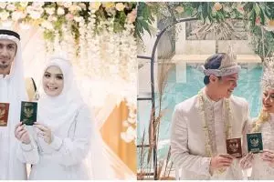 5 Beda gaya Dinda Hauw & Vebby Palwinta dari lamaran hingga nikah