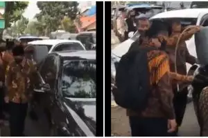 Viral mobil wapres kehabisan bensin di jalan & diisi bensin eceran