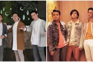 Beda gaya Rey Mbayang dan 3 personel Adam Musik saat menikah