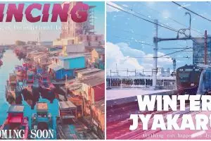 9 Penampakan sudut kota Jakarta ala poster anime, keren abis