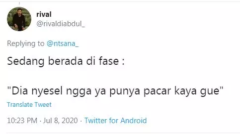 cuitan lucu fase pacaran Twitter