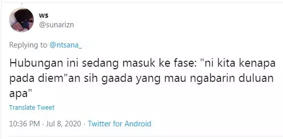 cuitan lucu fase pacaran Twitter