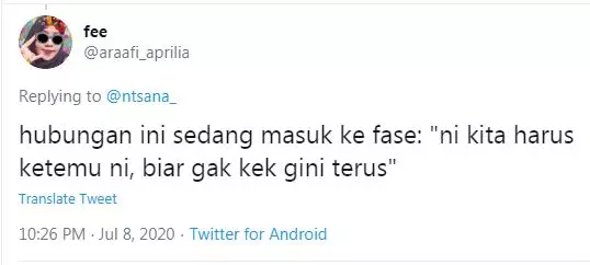 cuitan lucu fase pacaran Twitter