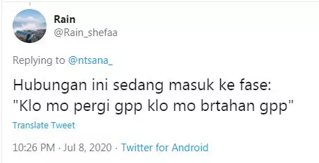 cuitan lucu fase pacaran Twitter