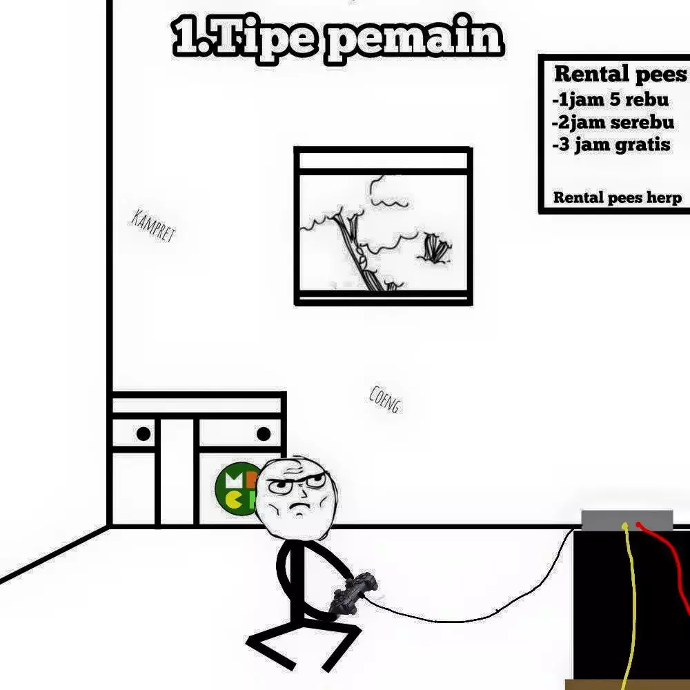 Tipe orang rental PS Facebook/ Meme Comic & Rage Indonesia