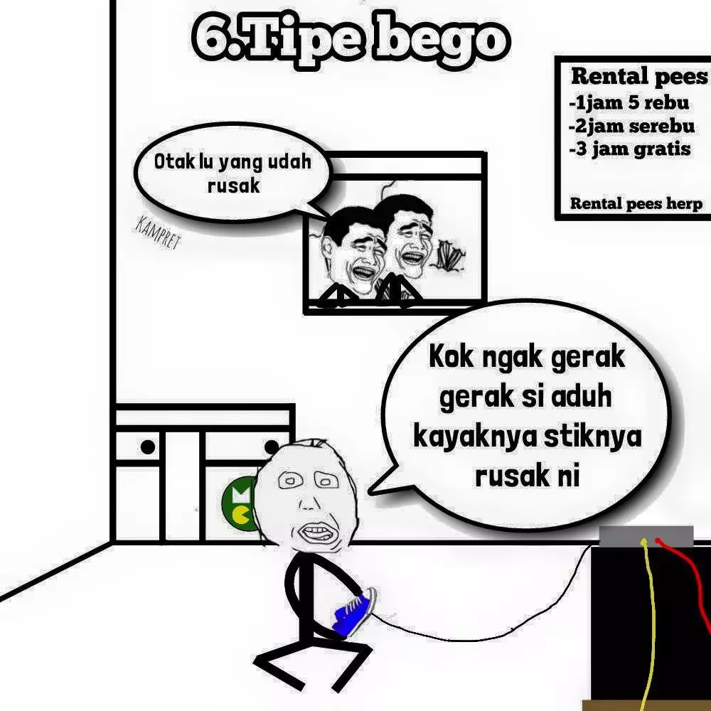 Tipe orang rental PS Facebook/ Meme Comic & Rage Indonesia