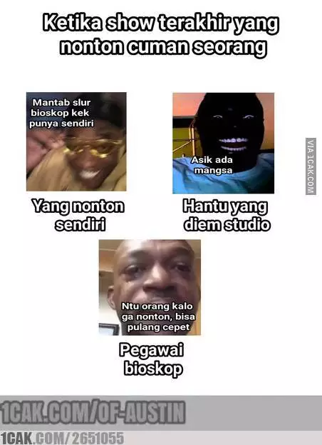 Meme lika-liku kerja di bioskop 1cak.com