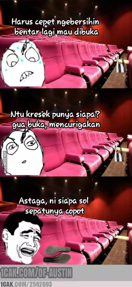Meme lika-liku kerja di bioskop 1cak.com