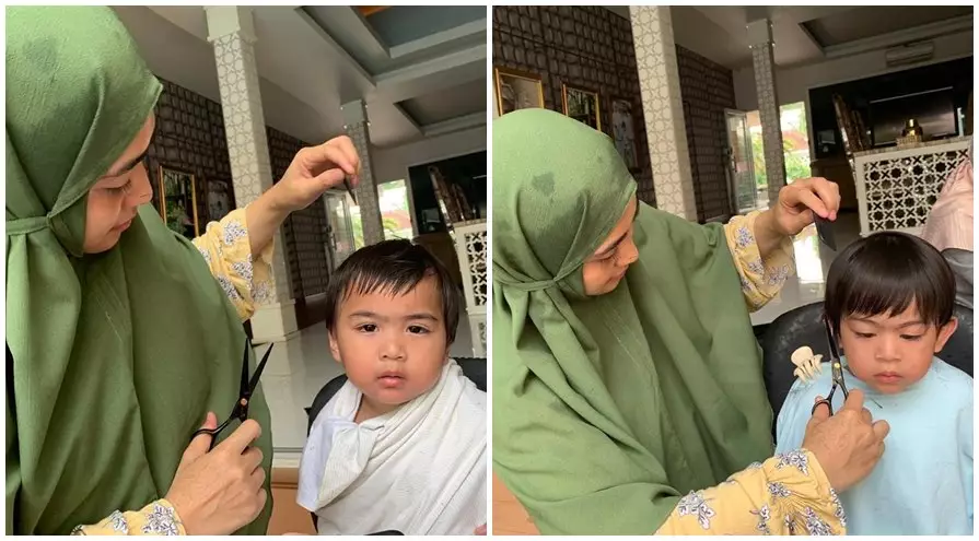 momen april jasmine momong anak kembar  Berbagai Sumber