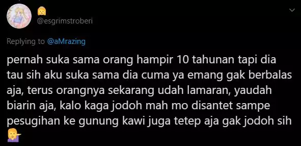 Pengalaman cinta terbucin warganet twitter Pengalaman cinta terbucin warganet twitter