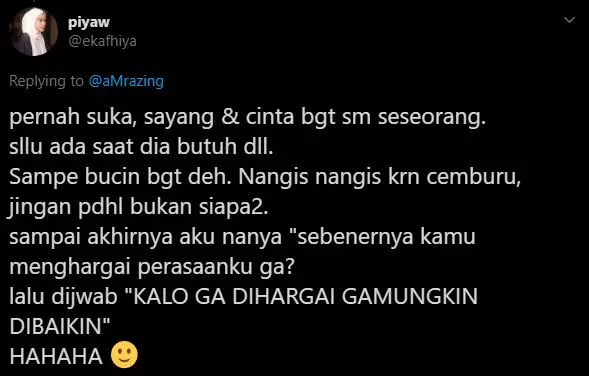 Pengalaman cinta terbucin warganet twitter Pengalaman cinta terbucin warganet twitter
