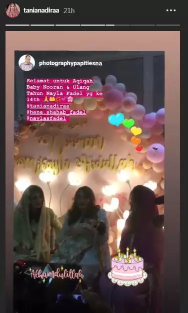 akikah putri Tania Nadira Instagram akikah putri Tania Nadira Instagram