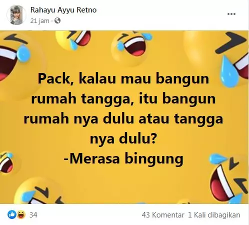 status FB merasa bingung © 2020 facebook.com